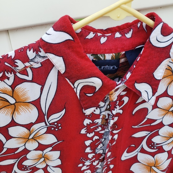 💋3/$20 SALE!💋Puritan Tropical Hawaiian Button Down - Picture 6 of 6